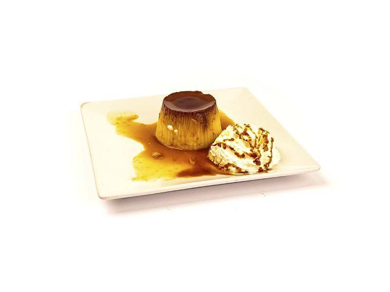 Flan con nata