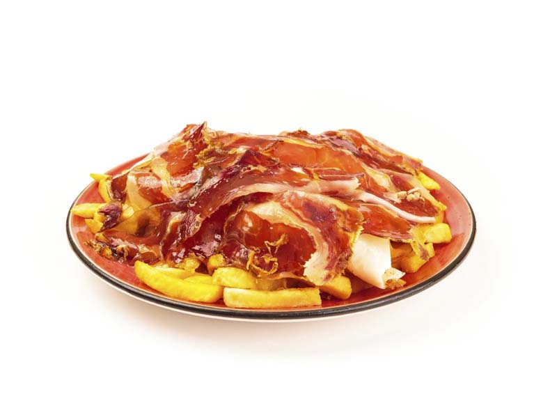 Huevos rotos con jamón ibérico