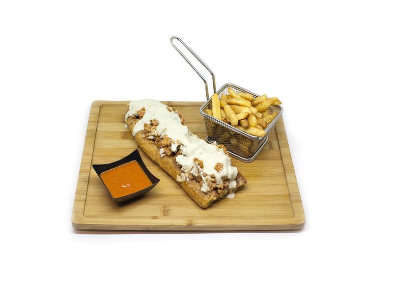 Tosta de picadillo con cabrales